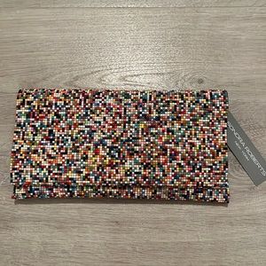 NWT Sondra Roberts Multi-colored beaded clutch
